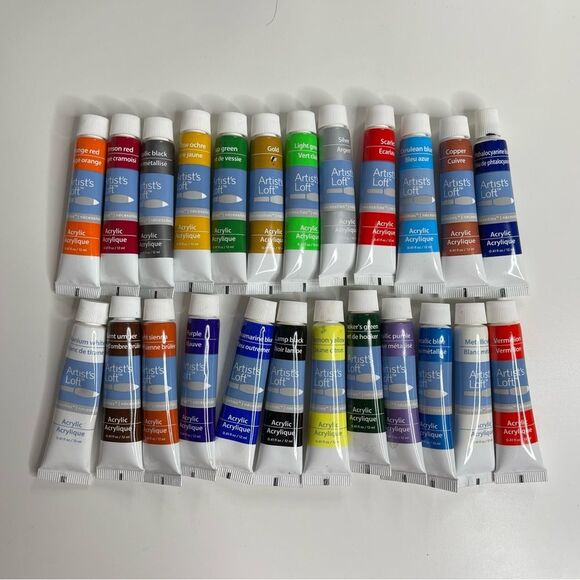 Michael’s Artist’s Loft Multi-Colored Fundamental Acrylic Paint Tube 24 PCS. Set - Picture 1 of 10